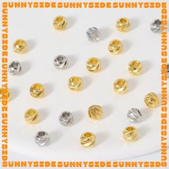 Gói 20 Bi Xoắn Mạ Vàng 18K Các Cỡ 3-4-5mm Cao Cấp Làm Trang Sức Handmade DIY