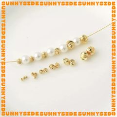 Gói 20 Bi Xoắn Mạ Vàng 18K Các Cỡ 3-4-5mm Cao Cấp Làm Trang Sức Handmade DIY