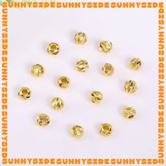 Gói 20 Bi Xoắn Mạ Vàng 18K Các Cỡ 3-4-5mm Cao Cấp Làm Trang Sức Handmade DIY