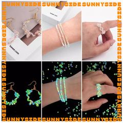 Gói 10g Hạt Cườm Tròn Dạ Quang Phát Sáng Cao Cấp Xỏ Vòng Tay Vòng Cổ Làm Trang sức Phụ Kiện Handmade DIY
