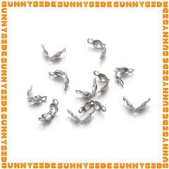 Gói 50 Cái Kẹp Vỏ Sò Inox Thép Không Gỉ Cao Cấp Chốt Đầu Dây Làm Trang Sức Handmade DIY