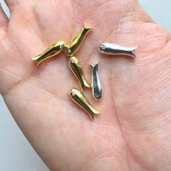 01 Charm Con Cá Mạ Vàng 18K 5mm Cao Cấp Phụ Kiện Xâu Mix Vòng Tay Phong Thủy Nam Nữ Làm Trang Sức Handmade DIY