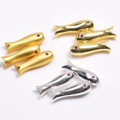 01 Charm Con Cá Mạ Vàng 18K 5mm Cao Cấp Phụ Kiện Xâu Mix Vòng Tay Phong Thủy Nam Nữ Làm Trang Sức Handmade DIY