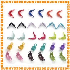50 Kẹp Vỏ Sò Nhiều Màu Sắc Chốt Đầu Dây Làm Trang Sức Phụ Kiện Dây Chuyền Móc Khoá Charm Handmade DIY