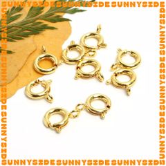 02 Khoá Lò Xo Tròn Mini, Móc Khoá Tròn Mạ Vàng 18K Cao Cấp Làm Trang Sức Handmade DIY