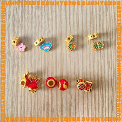 Charm Mạ Vàng Sơn Màu Phụ Kiện Xâu Mix Vòng Tay Phong Thủy Nam Nữ Làm Trang Sức Handmade DIY