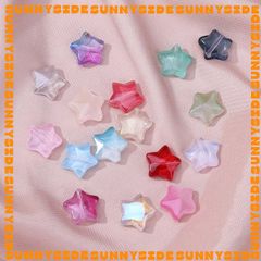 5 Hạt Thủy Tinh Ngôi Sao 12mm Cao Cấp Làm Vòng Tay, Trang Sức, Móc Khóa, Thủ Công DIY Handmade