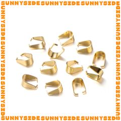 10/20 Cái Móc Gắn Mặt Dây Chuyền THÉP KHÔNG GỈ MẠ VÀNG làm trang sức handmade DIY