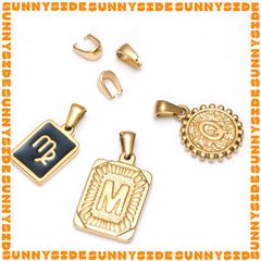 10/20 Cái Móc Gắn Mặt Dây Chuyền THÉP KHÔNG GỈ MẠ VÀNG làm trang sức handmade DIY