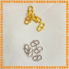 [1 ĐẦU HÀN KÍN] 02 Móc Khoá Chữ S Đầu Nối Dây Chuyền Hình Chữ S Mạ Vàng 18K Cao Cấp Làm Trang Sức Handmade