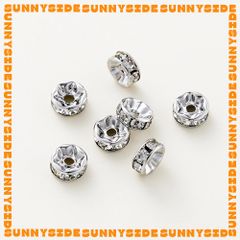 Gói 10 Charm Bánh Xe Hạt Xoàn Chặn Hạt Mạ Vàng 18K Cao Cấp Xỏ Xen Hạt Chuỗi Làm Trang Sức Handmade DIY