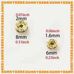 Gói 10 Charm Bánh Xe Hạt Xoàn Chặn Hạt Mạ Vàng 18K Cao Cấp Xỏ Xen Hạt Chuỗi Làm Trang Sức Handmade DIY