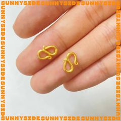 [1 ĐẦU HÀN KÍN] 02 Móc Khoá Chữ S Đầu Nối Dây Chuyền Hình Chữ S Mạ Vàng 18K Cao Cấp Làm Trang Sức Handmade