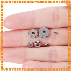 Gói 20 Cái Charm Khoen Tròn Chặn Hạt Làm Vòng Inox Thép Không Gỉ Cao Cấp Làm Trang Sức Handmade DIY
