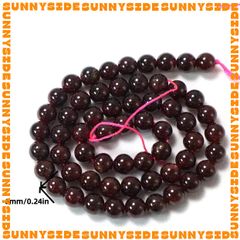 1 Hạt Đá Garnet Ngọc Hồng Lựu 5A Dùng Làm Trang Sức Thủ Công Mix Chuỗi Hạt Xỏ Vòng Tay