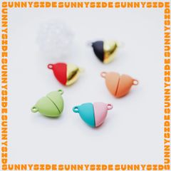 Khoá Nam Châm Mini Hình Trái Tim Nhiều Màu Sắc Dùng Làm Trang Sức Vòng Cổ/Vòng Tay Handmade DIY