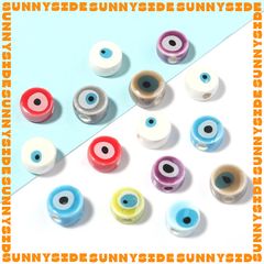 02 Hạt Charm Mắt Quỷ Evil Eye Gốm 10mm Hạt Xỏ Mắt Quỷ Evil Eye Đủ Màu Làm Phụ Kiện Trang Sức Handmade DIY