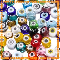 5 Hạt Charm Mắt Quỷ Evil Eye Thủy Tinh Hạt Xỏ Mắt Quỷ Evil Eye Đủ Màu Làm Phụ Kiện Trang Sức Handmade DIY