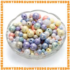Hạt Nhựa Tròn Màu Macaron Ngọt Ngào 6/8/10/12mm Nhiều Màu Xỏ Vòng Tay, Làm Trang Sức Thủ Công DIY