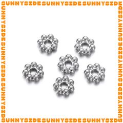 Gói 30 Cái Charm Nút Chặn Hạt Đệm Hình Bông Tuyết Inox Thép Không Gỉ Mạ Vàng Cao Cấp Phụ Kiện Xâu Mix Vòng Tay