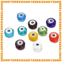 5 Hạt Charm Mắt Quỷ Evil Eye Thủy Tinh Hạt Xỏ Mắt Quỷ Evil Eye Đủ Màu Làm Phụ Kiện Trang Sức Handmade DIY