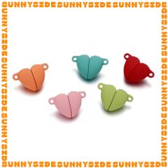 Khoá Nam Châm Mini Hình Trái Tim Nhiều Màu Sắc Dùng Làm Trang Sức Vòng Cổ/Vòng Tay Handmade DIY