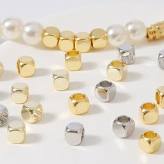 Gói 20 Charm Vuông Trơn Mạ Vàng 18K Cao Cấp Làm Trang Sức Handmade DIY