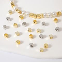 Gói 20 Charm Vuông Trơn Mạ Vàng 18K Cao Cấp Làm Trang Sức Handmade DIY