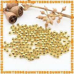 Gói 20 Bi Trơn Mạ Vàng 18K Cao Cấp Làm Trang Sức Handmade DIY