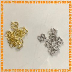 [1 Đầu Kín] 02 Móc Khoá Chữ M Đầu Nối Dây Chuyền Hình Chữ M Mạ Vàng 14K Cao Cấp Làm Trang Sức Handmade DIY