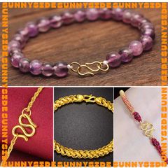 [1 Đầu Kín] 02 Móc Khoá Chữ M Đầu Nối Dây Chuyền Hình Chữ M Mạ Vàng 14K Cao Cấp Làm Trang Sức Handmade DIY