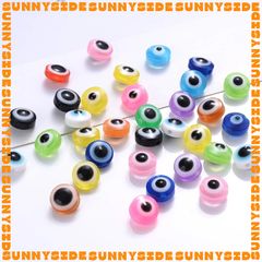 10 Hạt Charm Mắt Quỷ Evil Eye Nhựa Hạt Xỏ Mắt Quỷ Evil Eye Đủ Màu Làm Phụ Kiện Trang Sức Handmade DIY