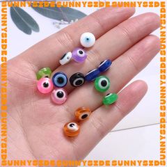 10 Hạt Charm Mắt Quỷ Evil Eye Nhựa Hạt Xỏ Mắt Quỷ Evil Eye Đủ Màu Làm Phụ Kiện Trang Sức Handmade DIY