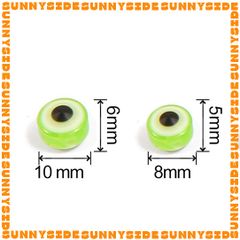 10 Hạt Charm Mắt Quỷ Evil Eye Nhựa Hạt Xỏ Mắt Quỷ Evil Eye Đủ Màu Làm Phụ Kiện Trang Sức Handmade DIY