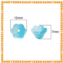 10 Charm Hoa Chuông Thủy Tinh Cao Cấp Làm Vòng Tay, Trang Sức, Móc Khóa, Thủ Công DIY Handmade