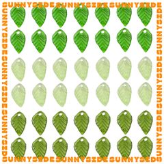 20 Charm Lá Nhựa Acrylic Làm Trang Sức Thủ Công Vòng Đeo Tay Mặt Dây Chuyền Phụ Kiện