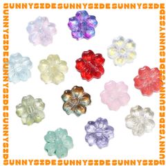 5 Hạt Thủy Tinh Hoa Anh Đào 14mm Cao Cấp Làm Vòng Tay, Trang Sức, Móc Khóa, Thủ Công DIY Handmade