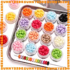100 Hạt Gạo Nhựa Acrylic 6x4mm, Hạt Đậu Phộng Màu, Hạt Đệm, Phụ Kiện DIY Xỏ Vòng Tay, Làm Trang Sức Thủ Công