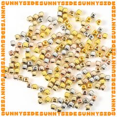 Gói 100/200 Hạt Cườm Nhựa CCB Hình Vuông Xỏ Vòng Làm Trang Sức Handmade DIY