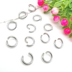 Gói 20 Cái Khoen Tròn Nối Vòng Inox Thép Không Gỉ Mạ Vàng 18K Cao Cấp Làm Trang Sức Handmade DIY