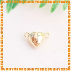 Móc Khoá Nam Châm Mini Hình Trái Tim Mạ Vàng 14K Cao Cấp Làm Trang Sức Handmade DIY