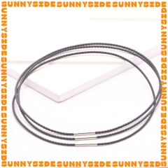 (2mm x 45cm) Dây Chuyền Dây Da Đan Vảy Rồng Đeo Cổ Khóa Inox Thép Không Gỉ Cao Cấp