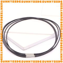 (2mm x 45cm) Dây Chuyền Dây Da Đan Vảy Rồng Đeo Cổ Khóa Inox Thép Không Gỉ Cao Cấp