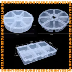 Hộp 6/8 Ngăn Trong Suốt Đựng Hạt Cườm, Đá, Nguyên Liệu Thủ Công DIY Tiện Lợi