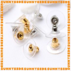 5 Cặp (10 Cái) Nút Chốt Khuyên Tai Silicon/Kim Loại Cho Bông Tai, Phụ Kiện Trang Sức Thủ Công, Nguyên Liệu Handmade DIY