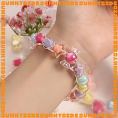 Gói 20 Hạt Cườm Nhựa Nhiều Hình Nhiều Màu Xỏ Vòng Tay Handmade DIY