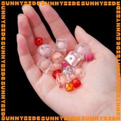 Gói 20 Hạt Cườm Nhựa Nhiều Hình Nhiều Màu Xỏ Vòng Tay Handmade DIY