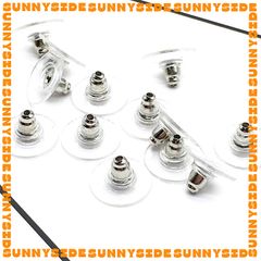 5 Cặp (10 Cái) Nút Chốt Khuyên Tai Silicon/Kim Loại Cho Bông Tai, Phụ Kiện Trang Sức Thủ Công, Nguyên Liệu Handmade DIY