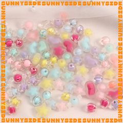 Gói 20 Hạt Cườm Nhựa Nhiều Hình Nhiều Màu Xỏ Vòng Tay Handmade DIY
