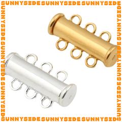 Móc Khoá Nam Châm Ống Dài Mạ Vàng 14K Cao Cấp Làm Trang Sức Handmade DIY